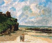 Gustave Courbet The Beach at Saint-Aubin-sur-Mer Sweden oil painting artist